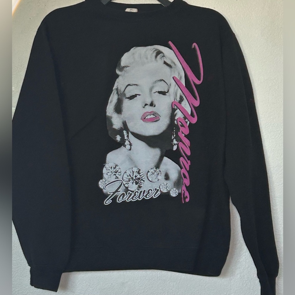 Vintage Marilyn Monroe Women’s Sweatshirt | Size Small | Black